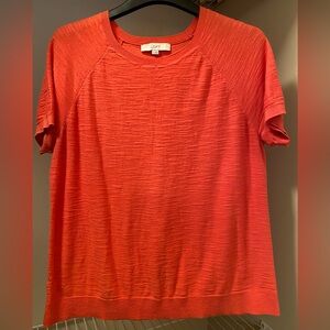 Ladies LOFT short sleeve 100% cotton sweater size XL